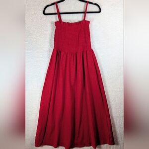 54-H&M Vibrant Red Casual Dress